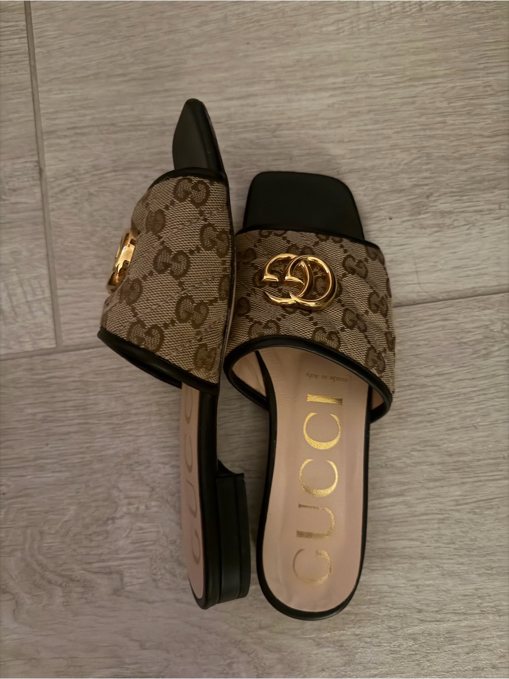 Gucci GG Slide Canvas Sandals
